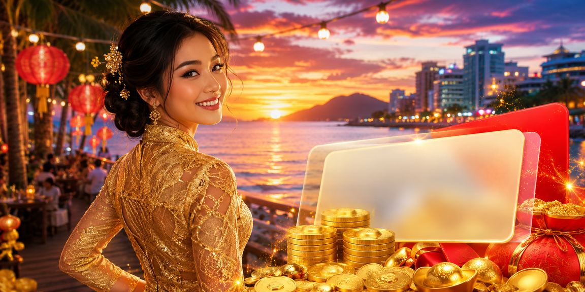 Wanita berkebaya di Kota Kinabalu memainkan slot dalam talian melalui telefon pintar