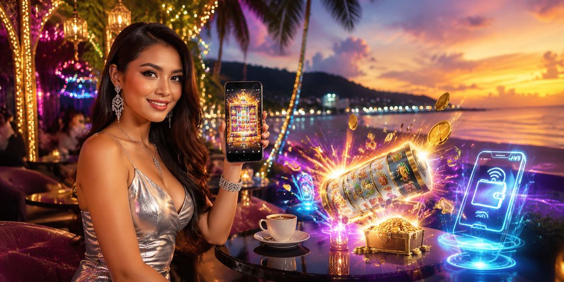 Pemain Malaysia menikmati permainan slot dalam talian di Penang dengan telefon pintar